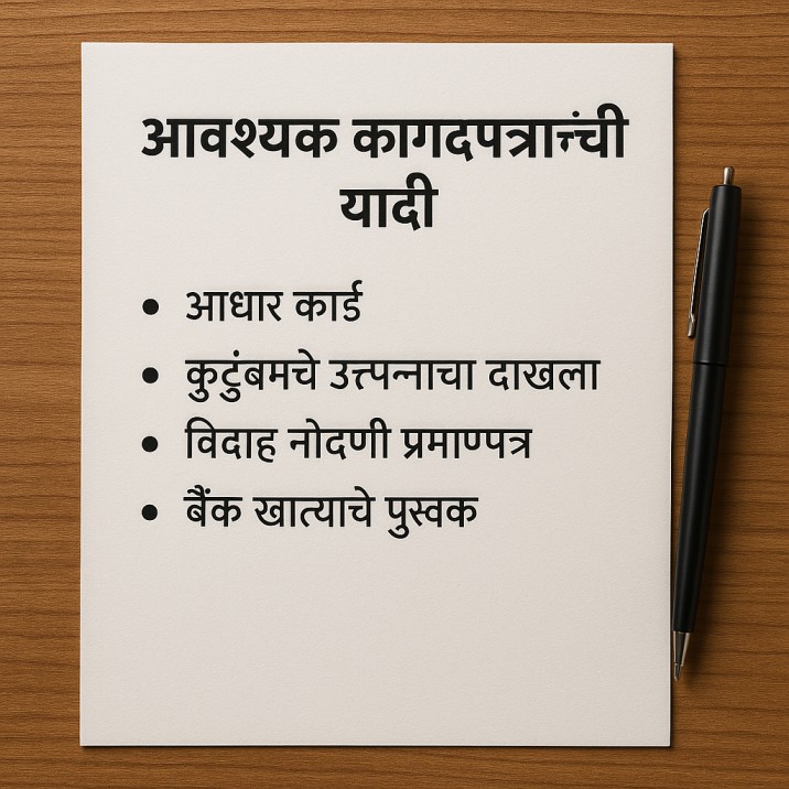 📋 आवश्यक कागदपत्रांची यादी