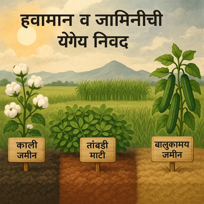हवामान व जमिनीची योग्य निवड